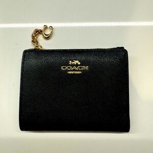 Black coach folding wallet